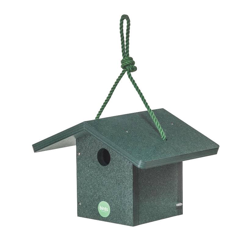 Recycled Poly Wren Birdhouse - Evergreen